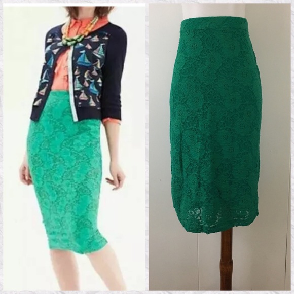 Anthropologie Dresses & Skirts - Maeve Anthro Alva Lace Midi Pencil Skirt